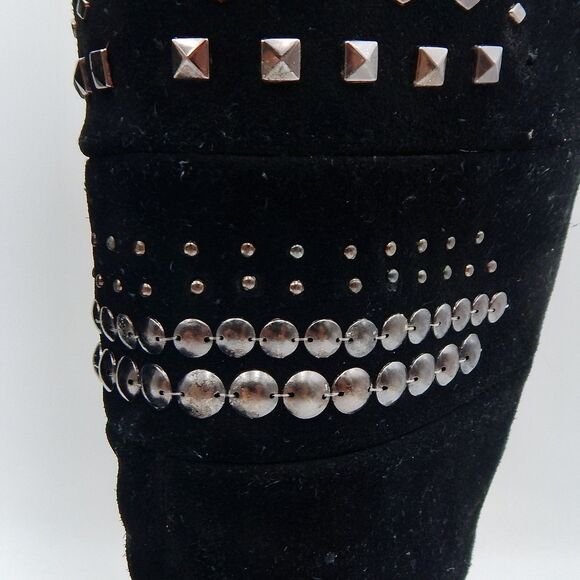 Bearpaw SILVERTHORNE Black Winter Suede Snow Boots Sz 7 Lace Up Insulated - Picture 10 of 14